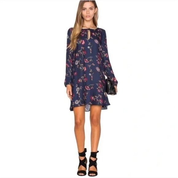 Cupcakes and Cashmere Floral Navy Mini Dress - Picture 1 of 7